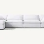 Sofas - CLOUD MODULAR 5-PIECE CHAISE SECTIONAL - RH