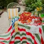 Nappes - Red, Green and White Stripe Tablecloth - TWIZZELL