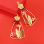 Jewelry - GOLD AND RED JAR SLEEPERS - TARATATA BIJOUX