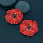 Jewelry - Pretty Poppy Clips, Silver and Red - TARATATA BIJOUX