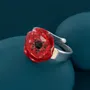 Jewelry - PRETTY POPPY RING IN SILVER AND RED - TARATATA BIJOUX