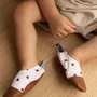 Chaussons et chaussures enfant - Chaussons souples tout terrain - Les Petits Coeurs Bicolores - LES PAS PETITS