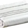 Linge de lit - Drap hammam recyclé Samoa Tonnerre 100 x 200 - MAISON VIVARAISE - SDE VIVARAISE WINKLER