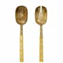 Kitchen utensils - Wooden salad set w/ bamboo, Yellow - MADAM STOLTZ