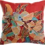 Cushions - Embroidered Cushion Dori Papaye 45 X 45 - MAISON VIVARAISE - SDE VIVARAISE WINKLER