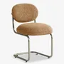 Chaises - Amberta - Chaise, Tweed marron caramel & métal chromé - NV GALLERY
