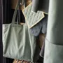Sacs et cabas - Sac shopping recyclé Grace Matcha 35 x 40 x 15 - MAISON VIVARAISE - SDE VIVARAISE WINKLER