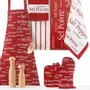 Aprons - Sel & Poivre Kitchen Apron Rouge 80 X 85 - MAISON VIVARAISE - SDE VIVARAISE WINKLER