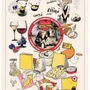 Torchons - Torchon Imprimé Les grands fromages Ecru 48 x 72 - MAISON VIVARAISE - SDE VIVARAISE WINKLER