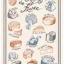 Torchons - Torchon Imprimé Fromages de France Ecru 48 x 72 - MAISON VIVARAISE - SDE VIVARAISE WINKLER