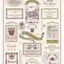 Dish towels - Kitchen Towel Multi Etiquette Bourgogne Ecru 48 X 72 - MAISON VIVARAISE - SDE VIVARAISE WINKLER