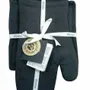 Potholders - Recycled Kitchen Glove and Pot Holder Jona Noir 15 X 30 - MAISON VIVARAISE - SDE VIVARAISE WINKLER