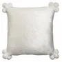 Coussins - Coussin Tender pompons Neige 45 x 45 - MAISON VIVARAISE - SDE VIVARAISE WINKLER
