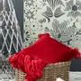 Cushions - Cushion Tender Pompoms Rubis 45 X 45 - MAISON VIVARAISE - SDE VIVARAISE WINKLER