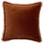 Cushions - Plain Cushion Fara Caramel 45 X 45 - MAISON VIVARAISE - SDE VIVARAISE WINKLER