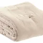 Linge de lit - Edredon pompons Elise Grège 80 x 180 - MAISON VIVARAISE - SDE VIVARAISE WINKLER
