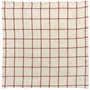 Napkins - Towel Karma Checks Ecru/Rouge 50 X 50 - MAISON VIVARAISE - SDE VIVARAISE WINKLER