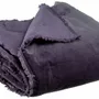 Throw blankets - Plain Fara Throw Raisin 135 X 200 - MAISON VIVARAISE - SDE VIVARAISE WINKLER