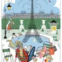 Dish towels - Tea Towel Les jardins parisiens Blanc 48 X 72 - MAISON VIVARAISE - SDE VIVARAISE WINKLER