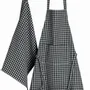 Aprons - Recycled Kitchen Apron Billie Noir/Gris 80 X 85 - MAISON VIVARAISE - SDE VIVARAISE WINKLER