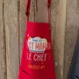 Aprons - Recycled kitchen apron Chef maman Rose 72 X 90 - MAISON VIVARAISE - SDE VIVARAISE WINKLER
