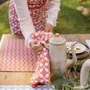 Dish towels - Recycled Tea Towel Fatou Corail 50 X 70 - MAISON VIVARAISE - SDE VIVARAISE WINKLER