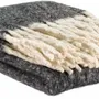Throw blankets - Isabel Recycled Plain Throw Caviar 130 X 160 - MAISON VIVARAISE - SDE VIVARAISE WINKLER