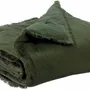 Throw blankets - Laly Plain Throw Olive 135 X 200 - MAISON VIVARAISE - SDE VIVARAISE WINKLER