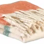 Throw blankets - Recycled Striped Throw Isabel Chataigne 130 X 160 - MAISON VIVARAISE - SDE VIVARAISE WINKLER