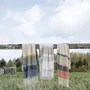 Throw blankets - Recycled Striped Throw Isabel Chataigne 130 X 160 - MAISON VIVARAISE - SDE VIVARAISE WINKLER