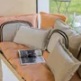 Cushions - Laly Bicolore Two-Tone Cushion Galet 40 X 65 - MAISON VIVARAISE - SDE VIVARAISE WINKLER