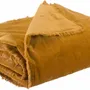 Throw blankets - Plain Fara Throw Safran 135 X 200 - MAISON VIVARAISE - SDE VIVARAISE WINKLER