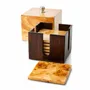 Glass - Burl Veneer Signature Coaster Set - LADORADA