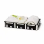 Rangements pour salle de bain - Plateau de bain Bone Domino noir - LADORADA
