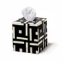 Bathroom storage - Bone Domino Black Tissue Box - LADORADA