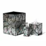 Bathroom storage - Mother of Pearl - Black Bath Tray - LADORADA