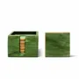 Glass - Emerald Maize Boxed Coaster Set - LADORADA