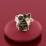 Bijoux - BAGUE TABBY COULEUR ARGENT NOIR - TARATATA BIJOUX
