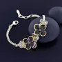 Bijoux - BRACELET HORTENSIA COULEUR ARGENT PRUNE - TARATATA BIJOUX