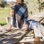 Homewear - Poncho Kashmir Terre et Mer - BRUN DE VIAN-TIRAN