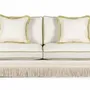Sofas - ORLANDO SOFA — MADRAS CHEVRON — IVORY FRINGES - RIJD INTERIOR