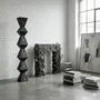 Accessoires de déco extérieure - Sculpture totem en ardoise naturelle, 180/25/25 cm, décor or, Kintsu - ARDOISE DESIGN