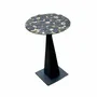 Lawn tables - Round table in natural slate, color joints, DAISY, H 53 D 40cm, - ARDOISE DESIGN