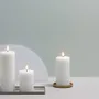 Éclairage LED - (NEW) Basic Colours Melted Pillar Candles Silk - MOODS & MORE