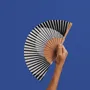 Apparel - Hand Fan MINIMAL MELODY - 19 cm - Black and White - A FAN OF