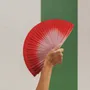 Apparel - Hand Fan COTTON CANDY - 19 cm - Red and Pink - A FAN OF