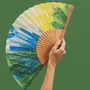 Apparel - Hand Fan NATURA - 27cm - Green - A FAN OF