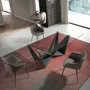 Dining Tables - Rectangular tempered glass and black steel dining table - ANGEL CERDÁ