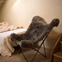 Fauteuils - Fauteuil Butterfly - peau de mouton - ECUIRA