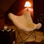 Fauteuils - Fauteuil Butterfly - peau de mouton - ECUIRA